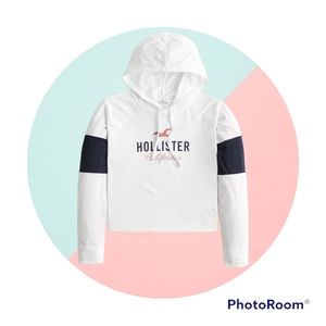3 items for $10 Hollister Colorblock Hooded Graphic Tee